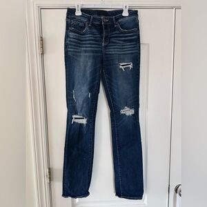 Buckle Black Dark Blue Distressed Women’s Jeans